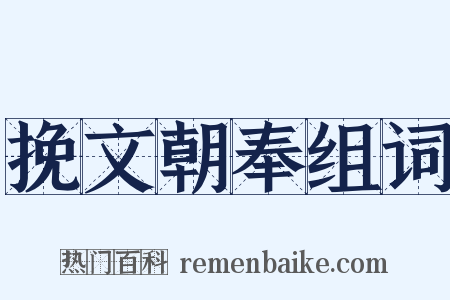 挽文朝奉组词是什么意思的图片